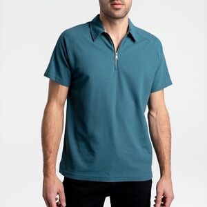 Lole Men’s Colin Polo Short Sleeve Pima Cotton Blend XL - Arctic Blue